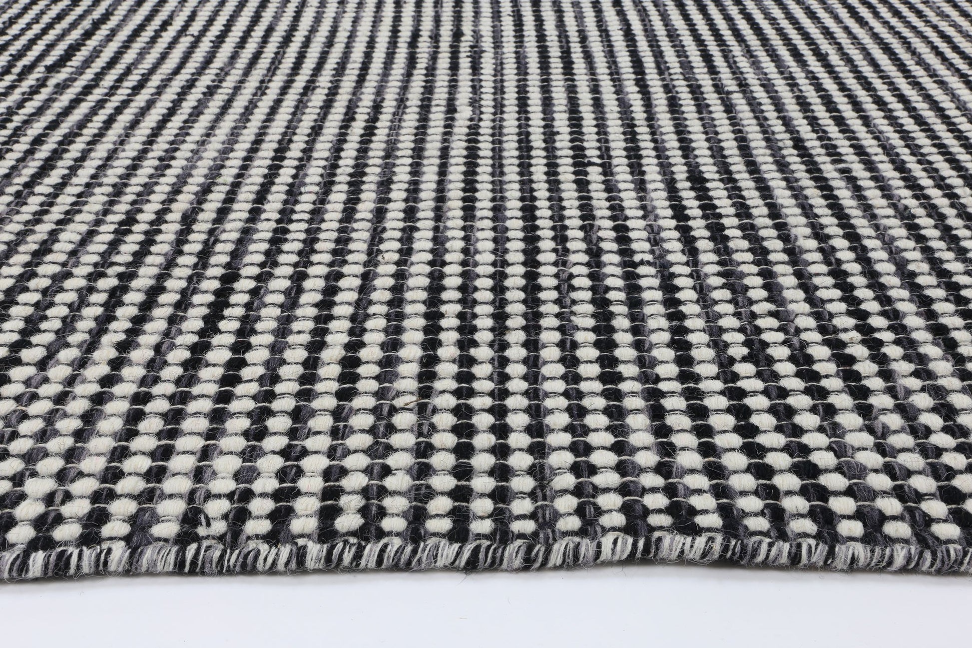 Charcoal Skandi Reversible Wool-Blend Rug - Nova Rugs