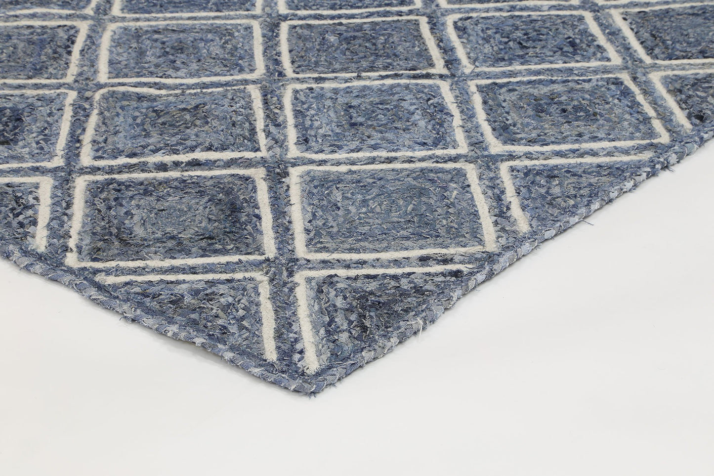 Denim Parquetry Weave Artisan Contemporary Rug - Nova Rugs