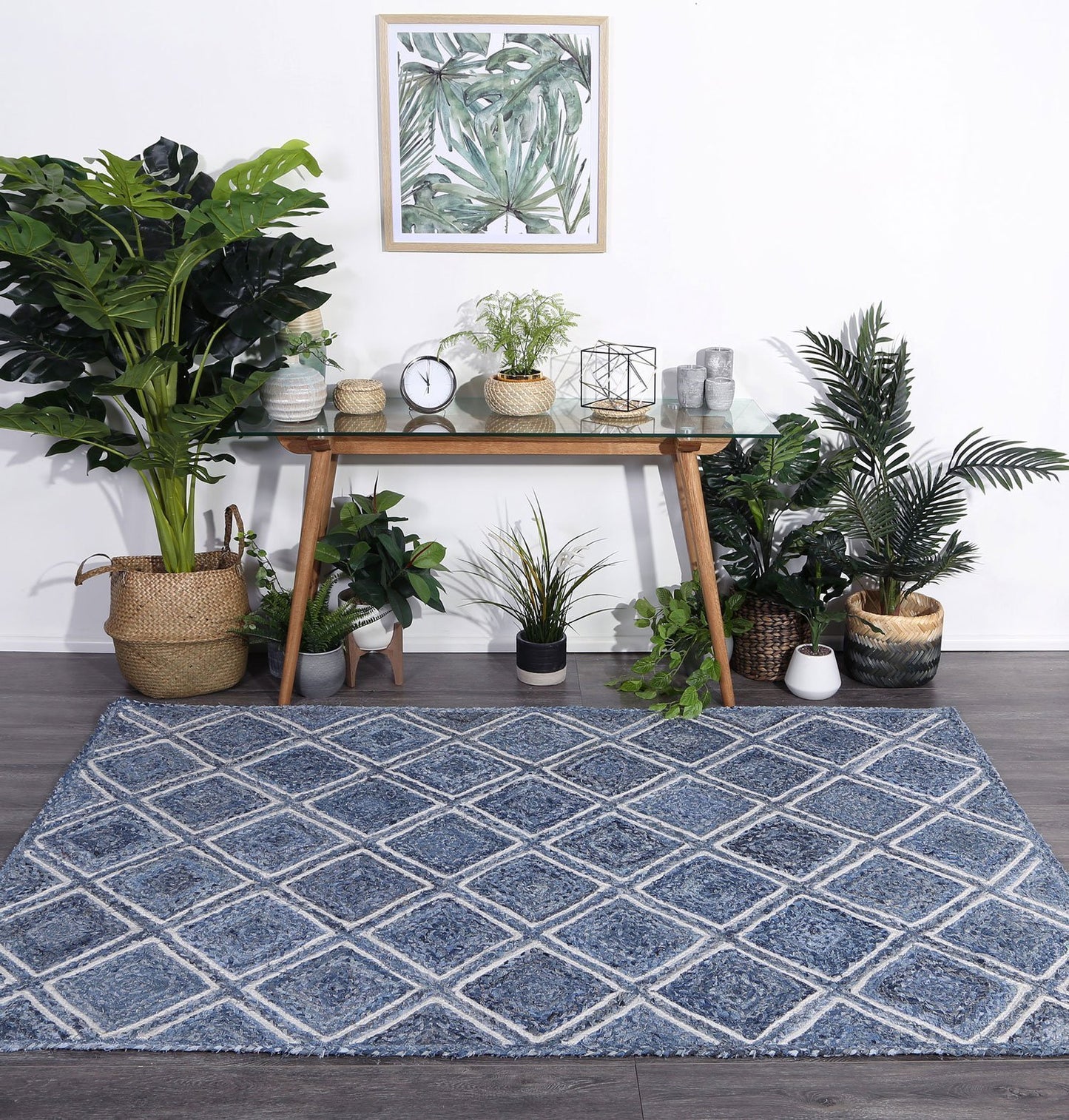 Denim Parquetry Weave Artisan Contemporary Rug - Nova Rugs