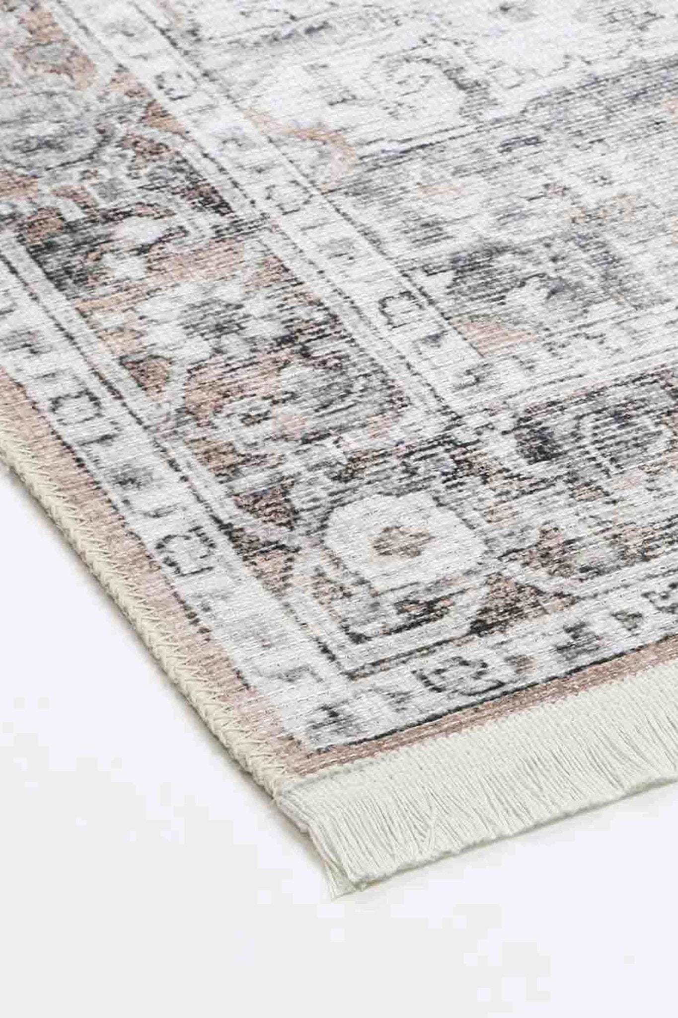 Distressed Vintage Crown Tanasa Blush Rug - Nova Rugs