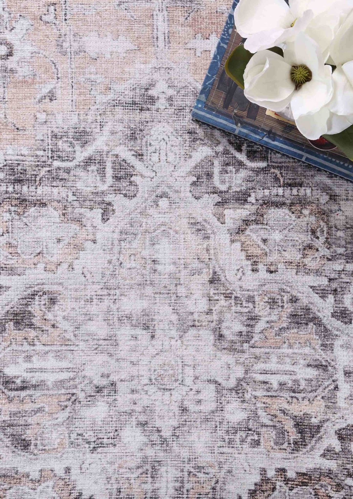 Distressed Vintage Crown Tanasa Blush Rug - Nova Rugs