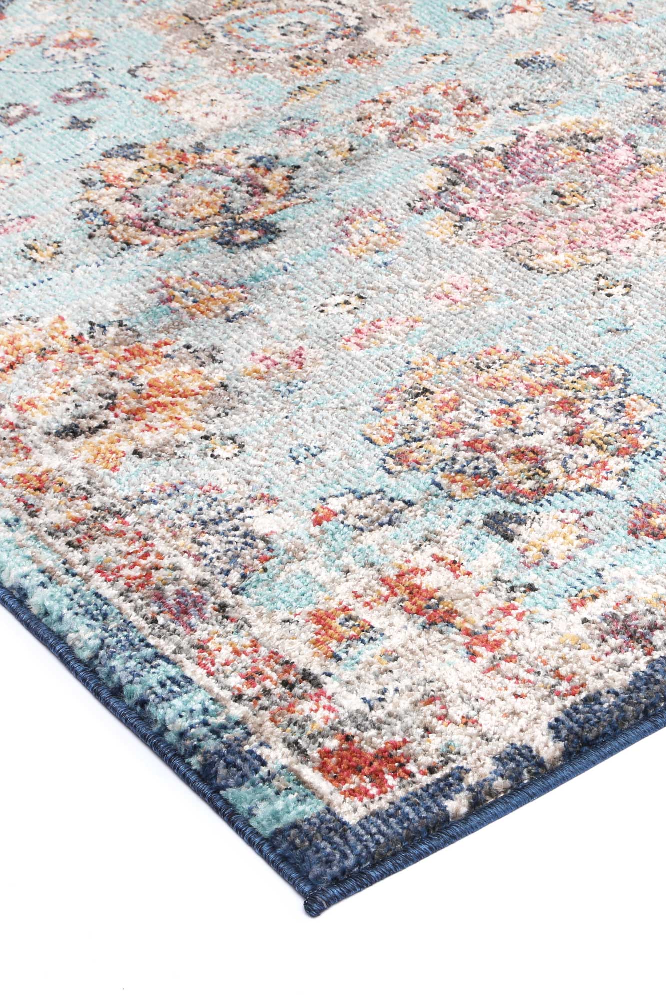 Ezra Multi Blue Traditional Rug - Nova Rugs