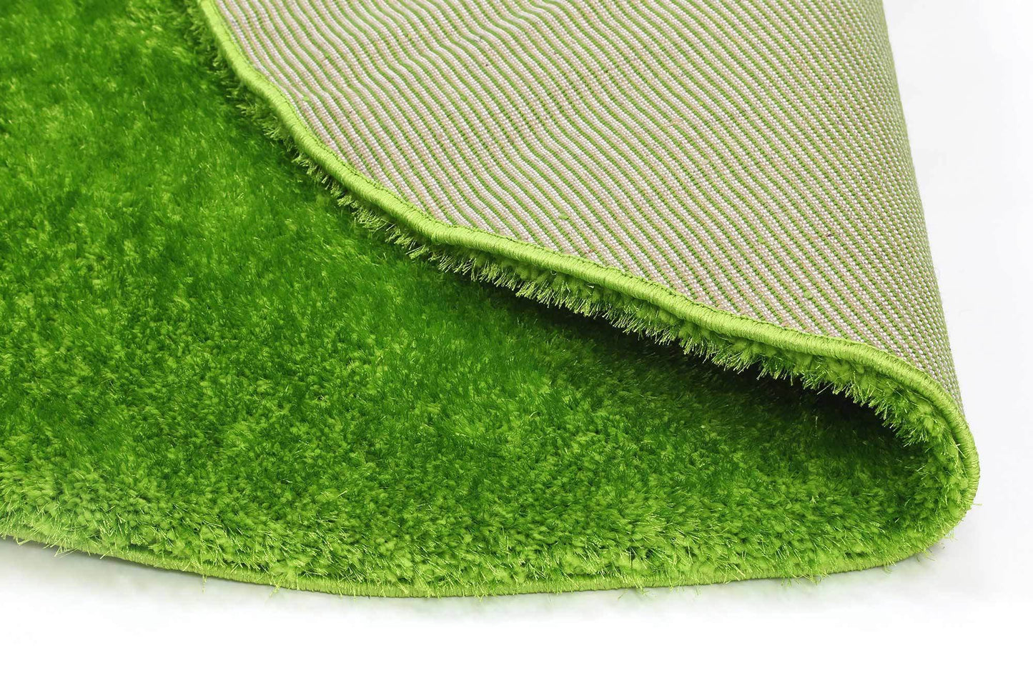 Green Eden Soft Shag Round Rug - Nova Rugs