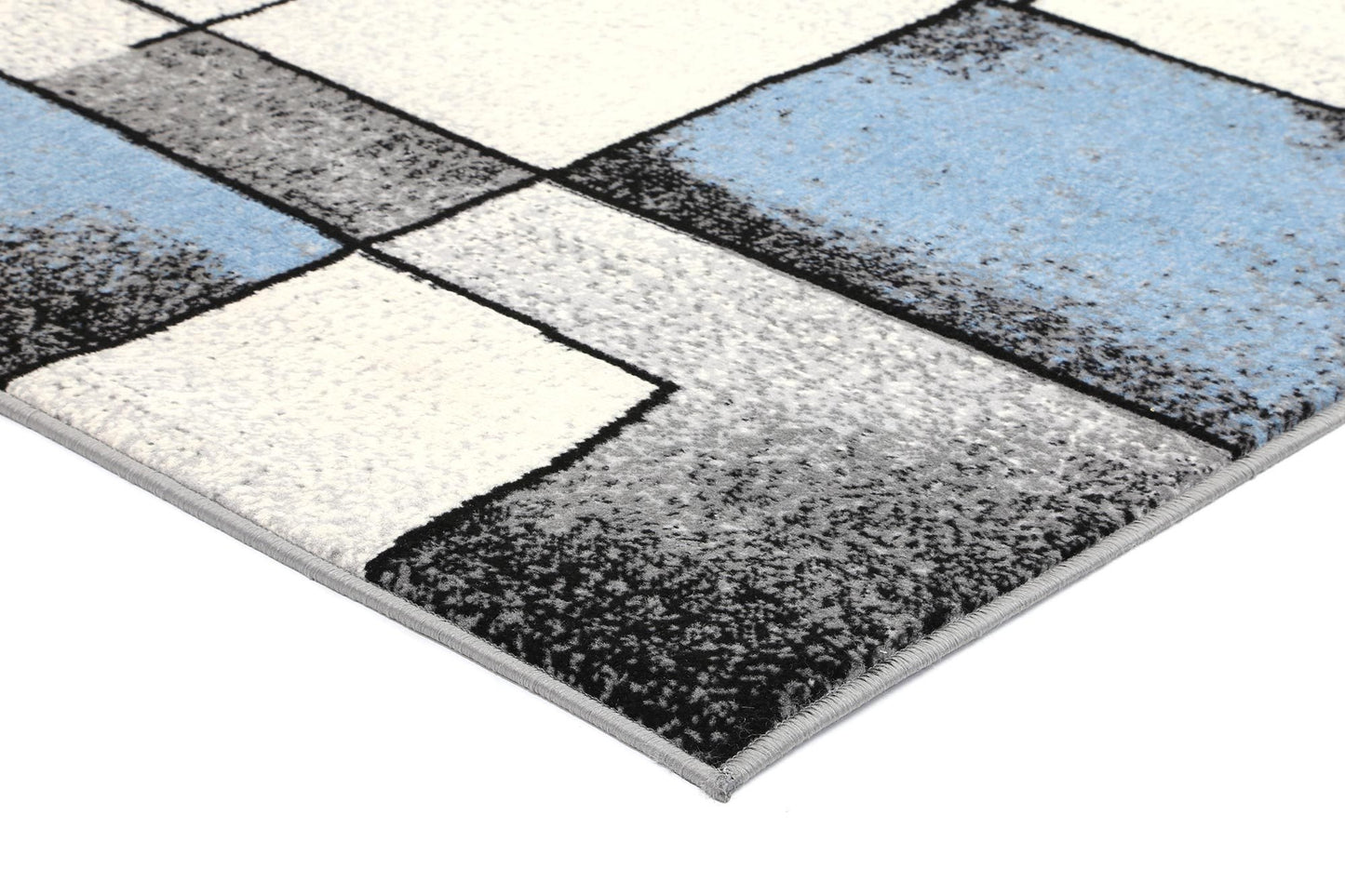 Grey & Blue Elise Bricks Rug - Nova Rugs