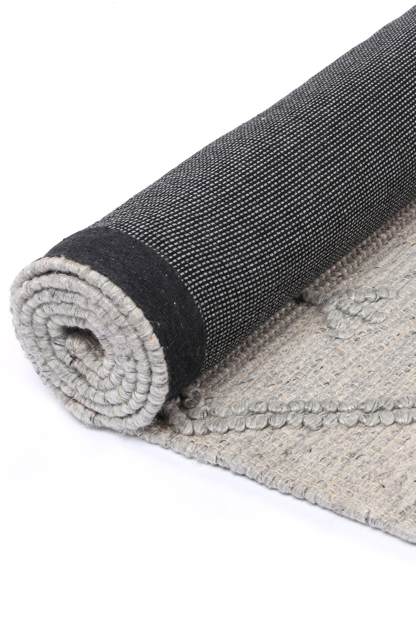 Grey Dipti Hand-Tufted Wool-Blend Rug - Nova Rugs