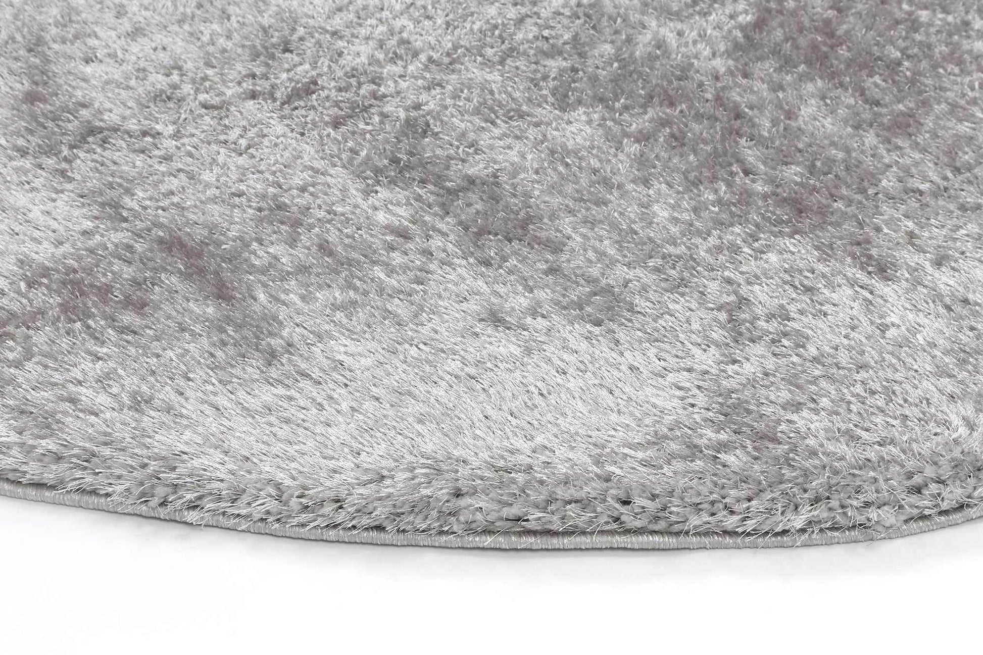 Grey Eden Soft Shag Round Rug - Nova Rugs