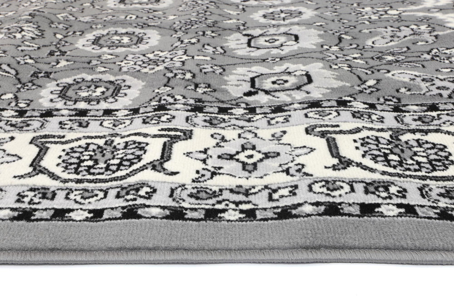 Grey Elise Classic Floral Rug - Nova Rugs