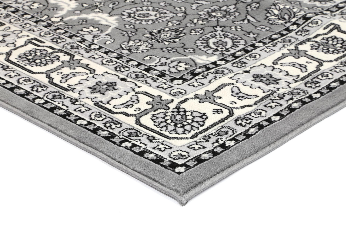 Grey Elise Classic Floral Rug - Nova Rugs