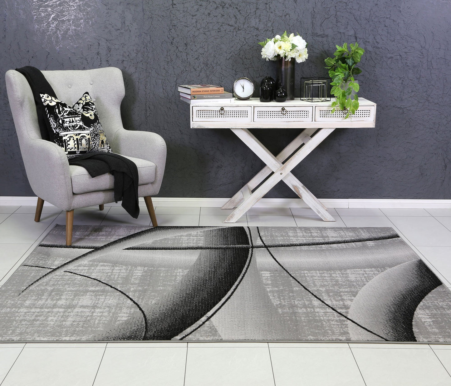 Grey Elise Tunnel Rug - Nova Rugs