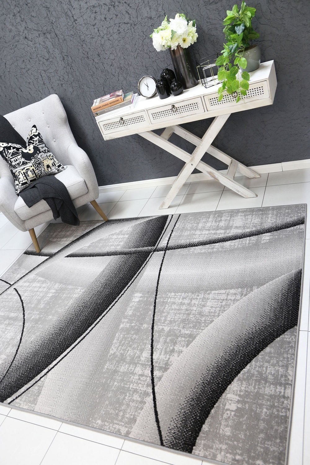 Grey Elise Tunnel Rug - Nova Rugs