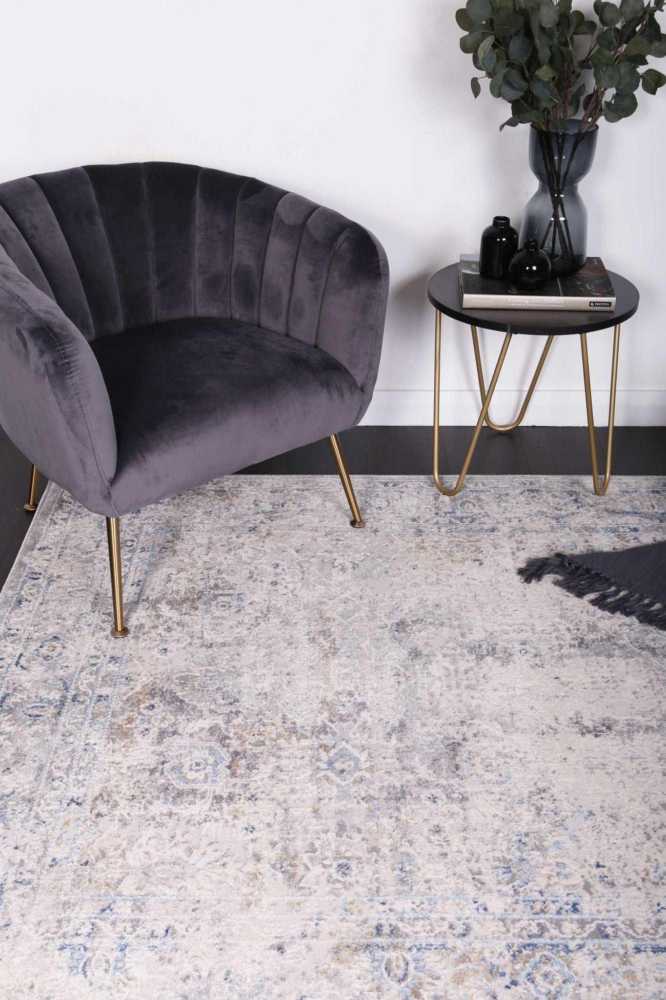 Grey & Navy Expressions Contemporary Rug - Nova Rugs