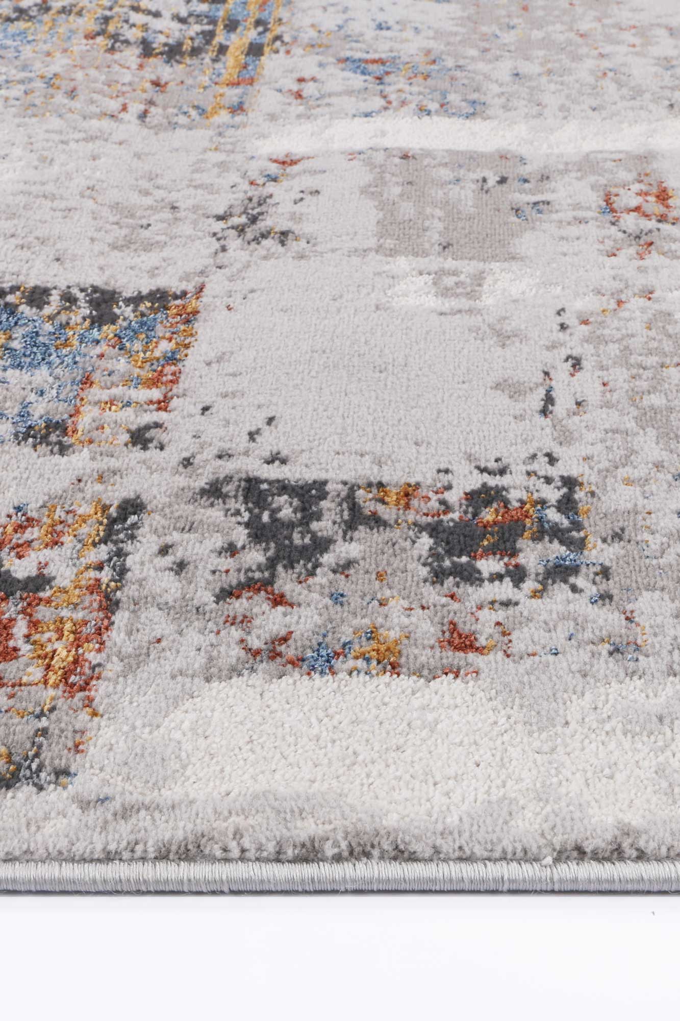 Isaiah Grey Rust Abstract Rug - Nova Rugs