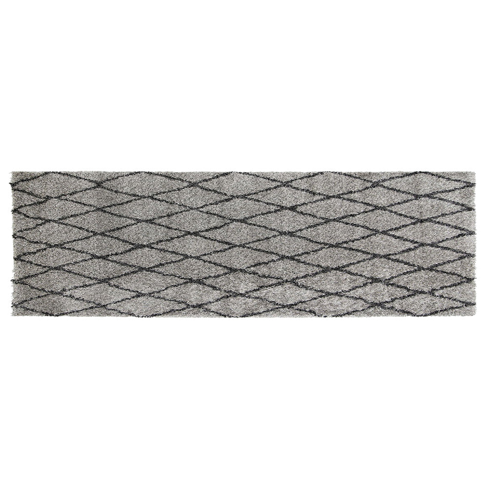 Ash Grey Diamond Power Loomed Rug