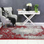 Light Grey & Red Elise Art Deco Rug - Nova Rugs