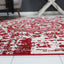 Light Grey & Red Elise Vintage-Style Rug - Nova Rugs