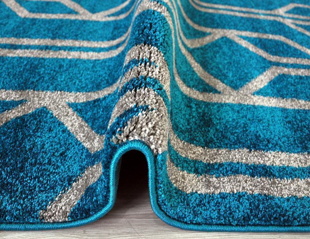 Martha Modern Rug, Teal - Nova Rugs