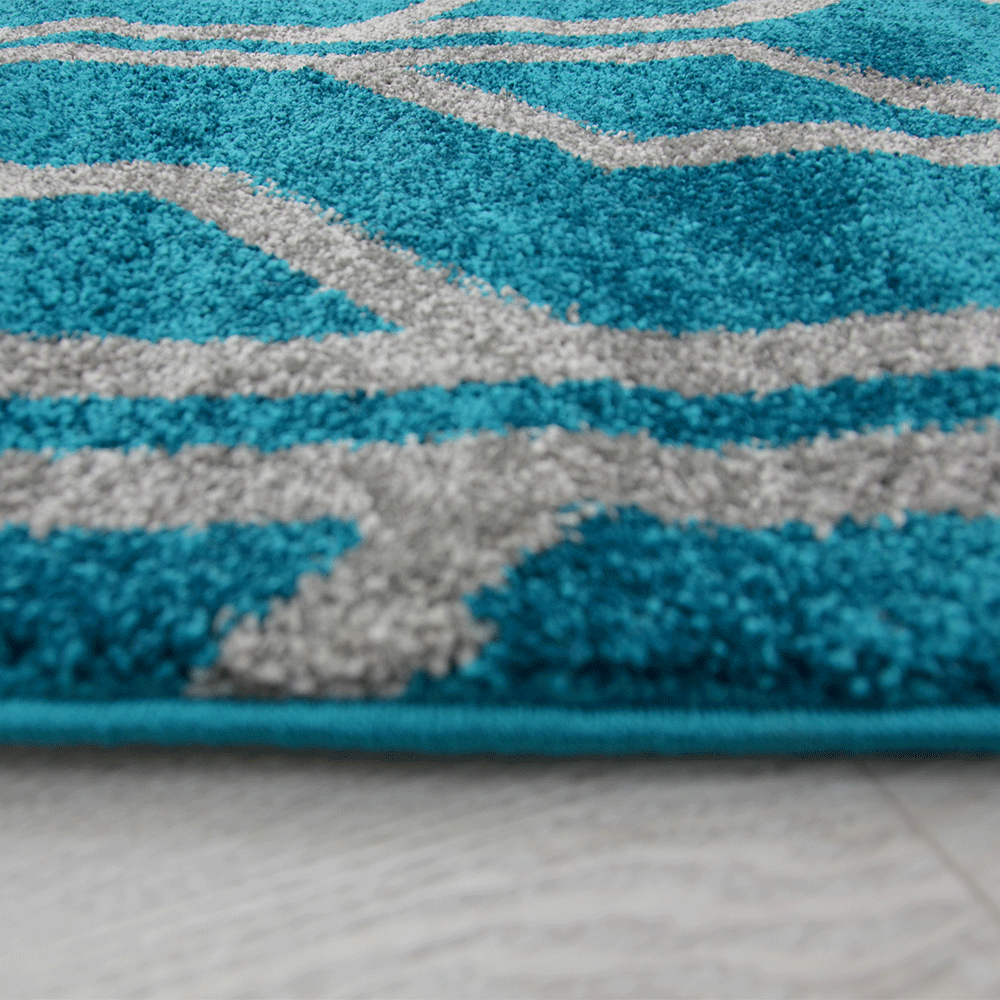 Martha Modern Rug, Teal - Nova Rugs