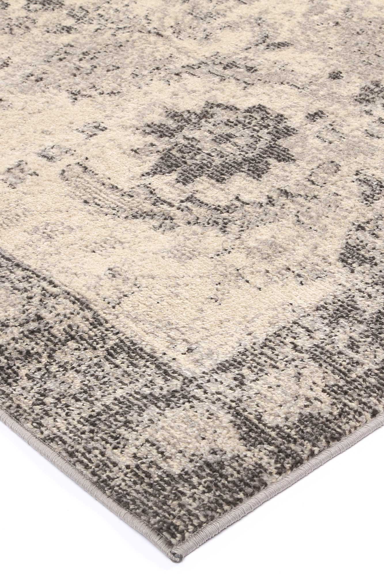 Micah Beige/Black Traditional Rug - Nova Rugs