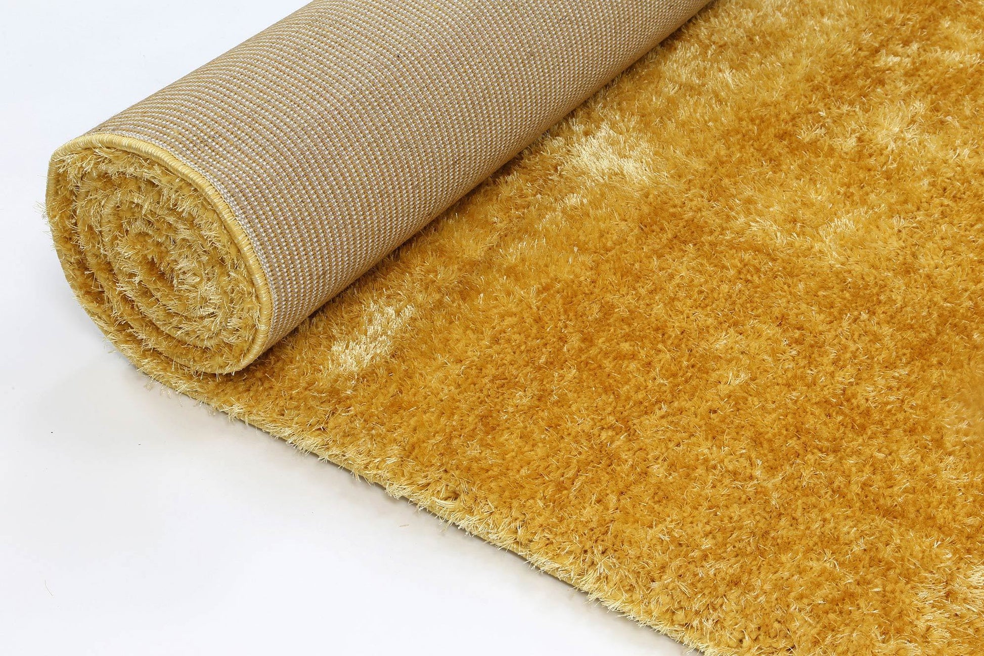 Mustard Eden Soft Shag Rug - Nova Rugs