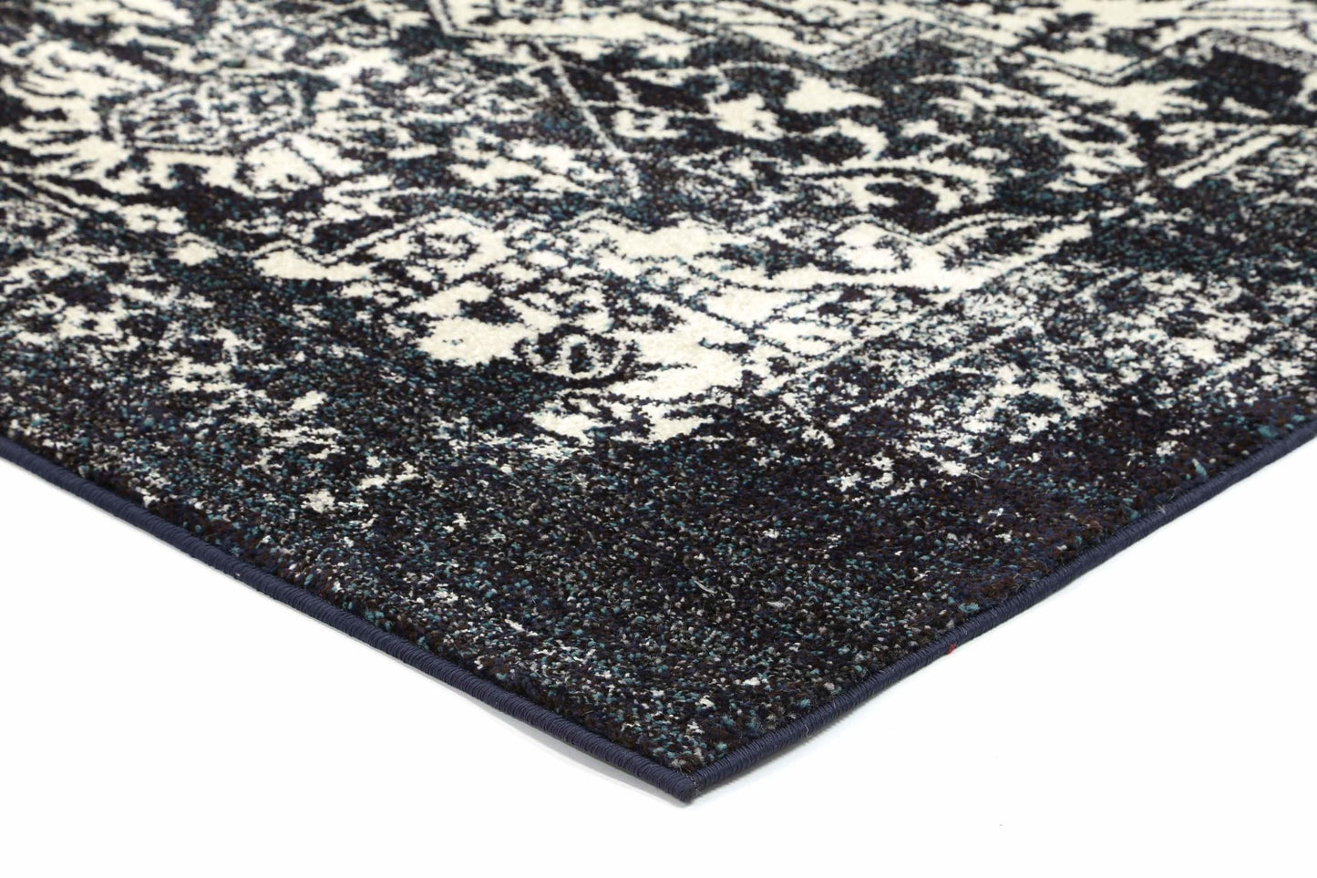 Navy Classical Notes Rug - Nova Rugs