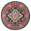 Red & Navy Simone III Round Rug - Nova Rugs