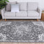 Rusty Vintage Motif Reversible Rug, Grey - Nova Rugs