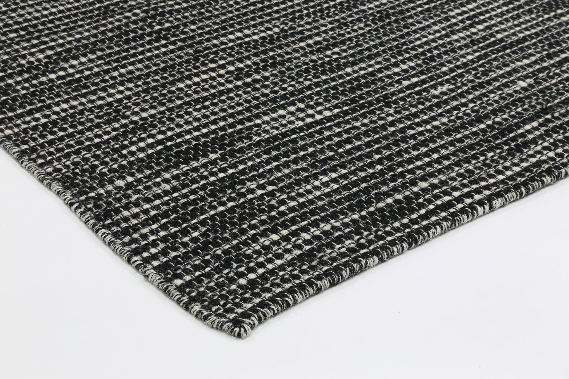 Scandi Black White Reversible Wool Rug - Nova Rugs