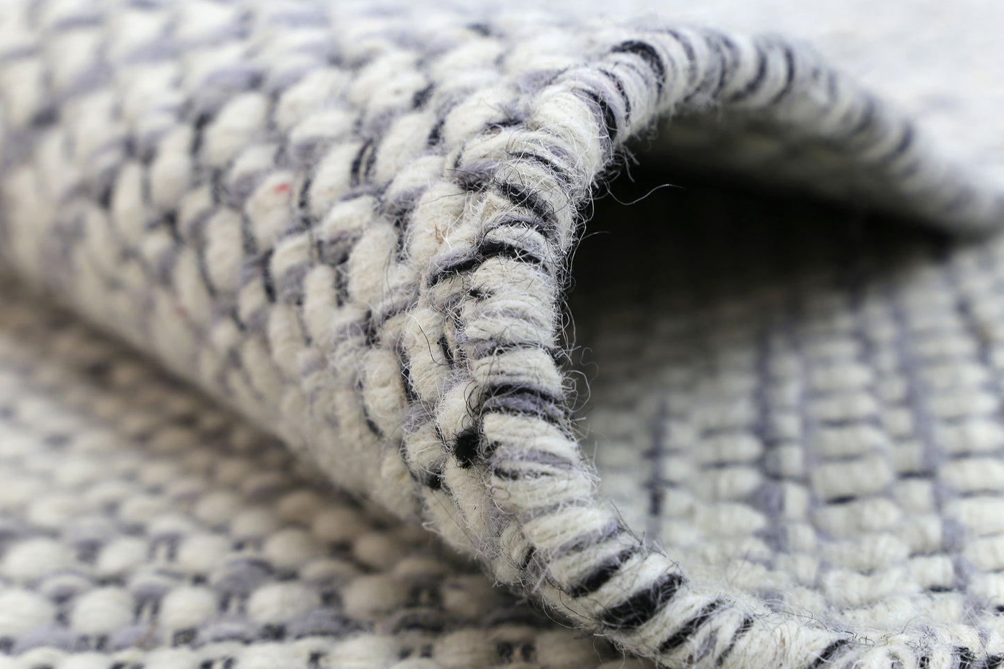 Scandi Grey Reversible Wool Rug - Nova Rugs
