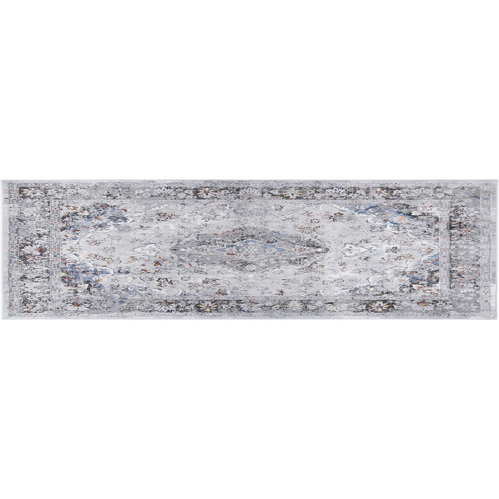 Isaiah Grey Multi Floral Traditional Rug