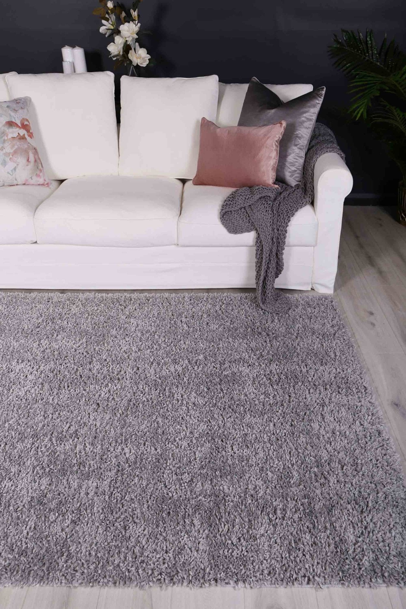 Silver Alpine Shag Rug - Nova Rugs