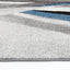 Silver & Blue Modern Cross Roads Power Loomed Rug - Nova Rugs