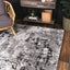 Yuzil Dark Grey Transitional Floral Rug - Nova Rugs
